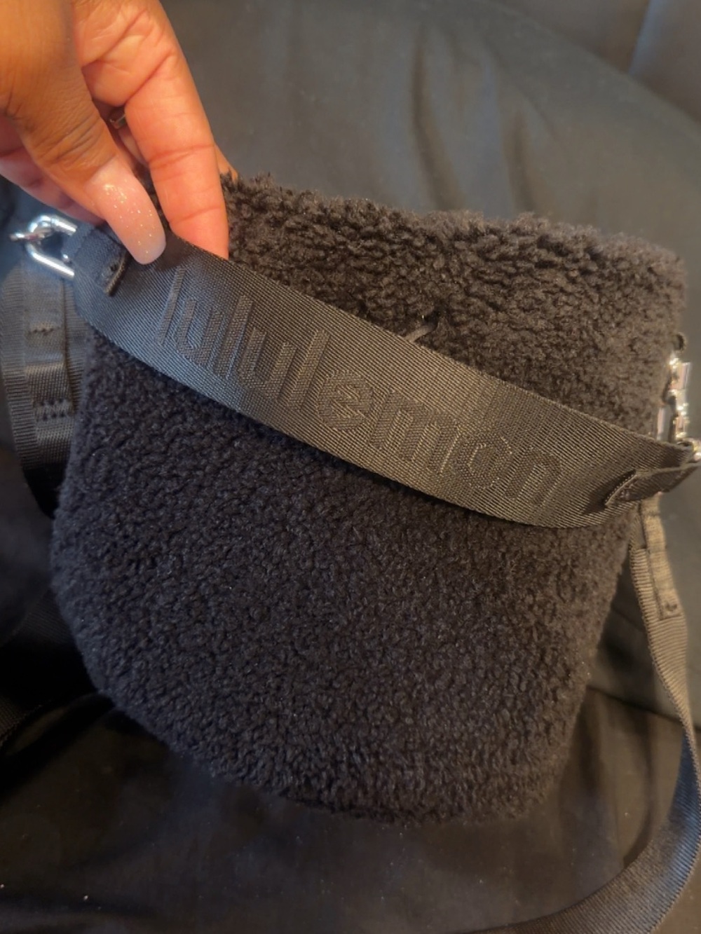 lululemon athletica Black Sherpa Crossbody Bag